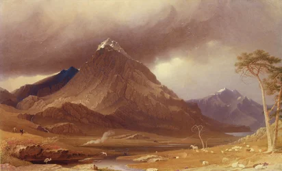 Tryfan, Carnarvonshire (wc powiększone białym na papierze)